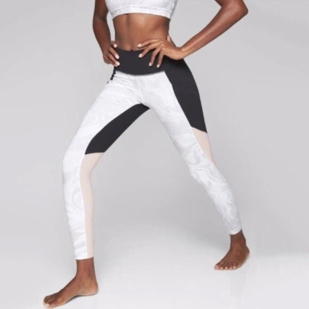 Athleta Marble Salutation High Rise Multicolor Leggings Women’s Size Small